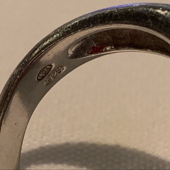 Rare 925 LGA triple heart ring black white pink - Picture 5 of 5